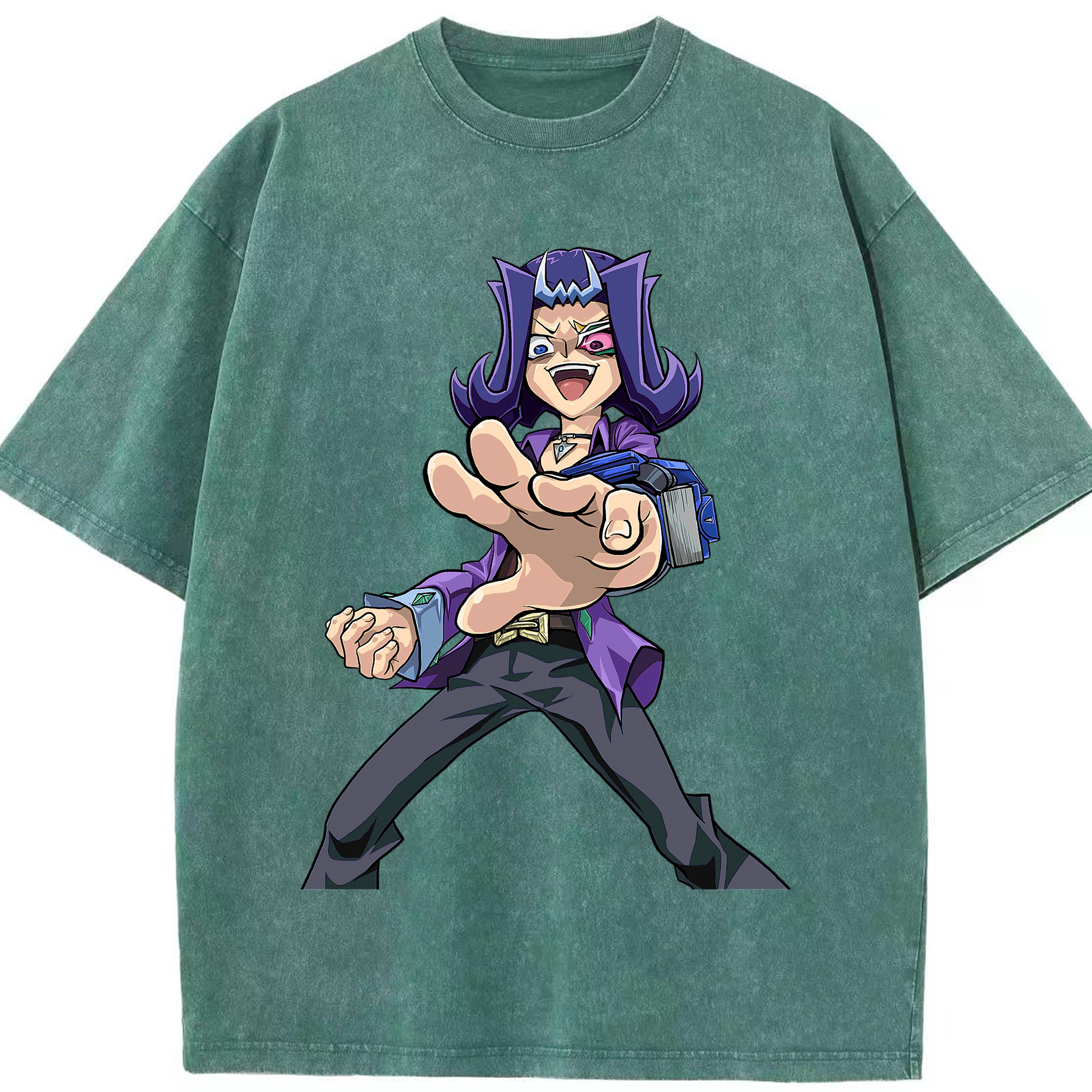 （画像用） 遊☆戯☆王 Yu-Gi-Oh! 綿100% ヴィンテージ風 半袖Tシャツ（フロントプリント）